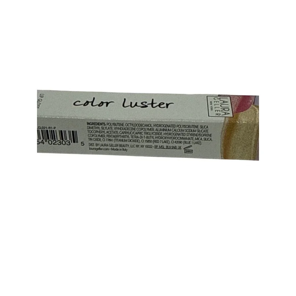 Laura Geller Color Luster Lip Gloss Amethyst Glaze Top Coat High-Def NEW